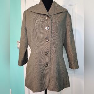 Vintage CAS Beige Structured Jacket/Blazer Women's Size 10